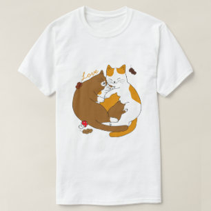 Niedlicher Cat Family T - Shirt