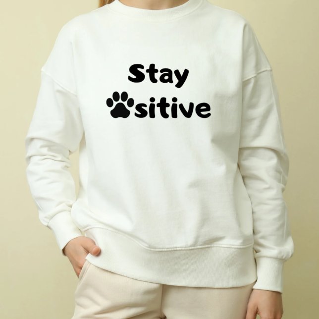 Niedlicher Cat Hoodie - "Bleibe Pawsitiv" (Von Creator hochgeladen)