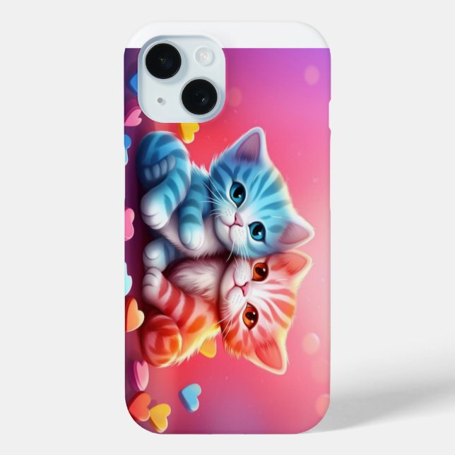 Niedlicher Cat iPhone Case - Adorable Feline Desig (Rückseite)