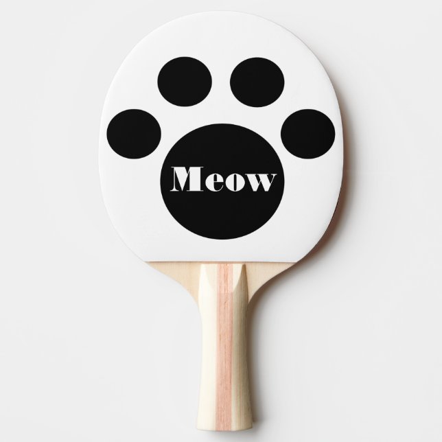 Niedlicher Cat Paw Print Mew Tischtennis Schläger (Vorderseite)