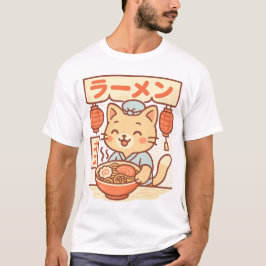 Niedlicher Cat Ramen Shop T - Shirt | Japanisch Ka