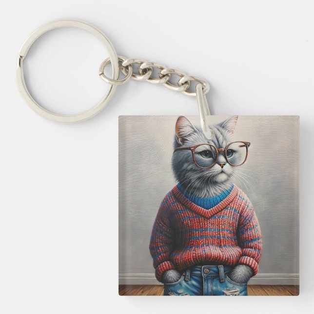 Niedlicher Cat Schlüsselanhänger (Vorderseite)