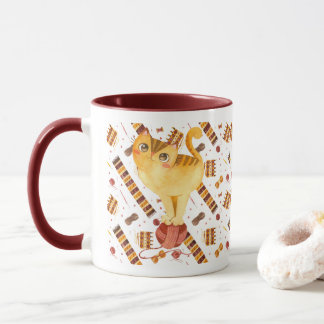 Niedlicher Cat Strick Tasse