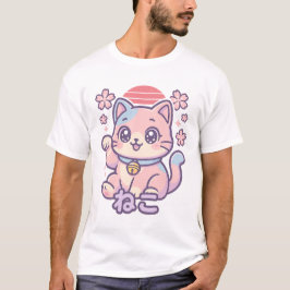 Niedlicher Cat T - Shirt | Japanisch Streetwear Ka