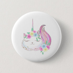 Niedlicher Caticorn Button