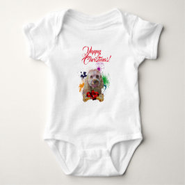 Niedlicher Cavapoo Dog Yappy Weihnachten Baby Strampler