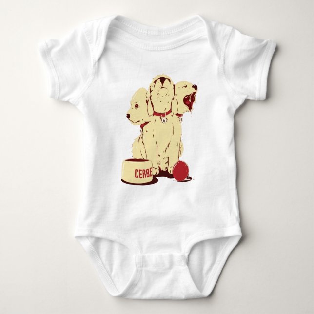 Niedlicher Cerberus Cartoon Baby Strampler (Vorderseite)