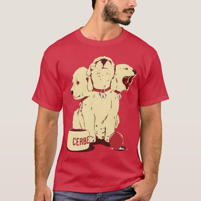 Niedlicher Cerberus Cartoon T-Shirt (Vorderseite)