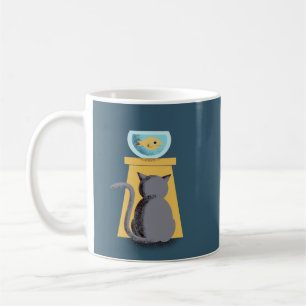 Niedlicher Charm spielerischer Katzenfisch Fische  Kaffeetasse