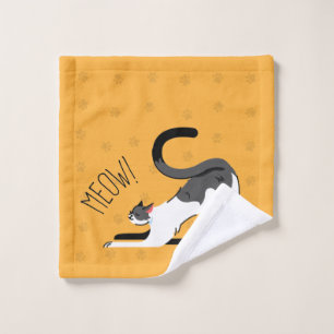 Niedlicher Chat-Design-Stil Waschlappen