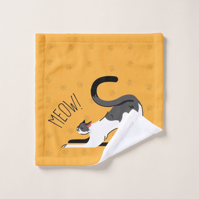 Niedlicher Chat-Design-Stil Waschlappen (Waschlappen)