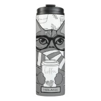 Niedlicher Chat und Kaffee Lover Personalisiert