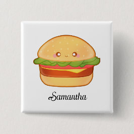 Niedlicher Cheeseburger Button