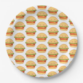 Niedlicher Cheeseburger Pappteller
