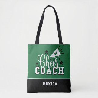 Niedlicher Cheftrainer Personalisiert Grün und Sch Tasche