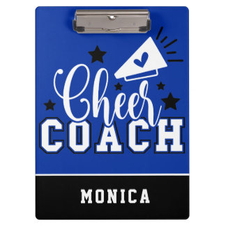Niedlicher Cheftrainer Personalisiert Royal Blue u Klemmbrett