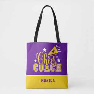 Niedlicher Cheftrainer Personalisierten Lila- und  Tasche