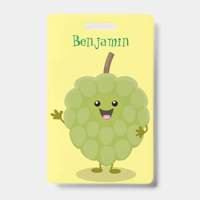 Niedlicher Cherimoya-Cartoon Ausweis (Vorderseite)