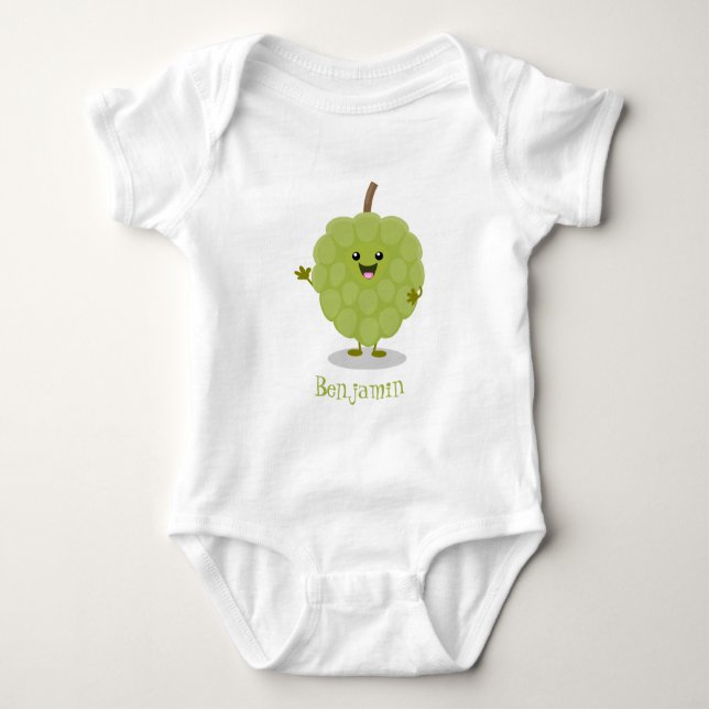 Niedlicher Cherimoya-Cartoon Baby Strampler (Vorderseite)