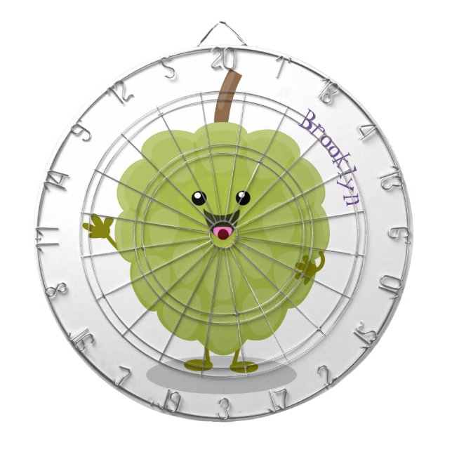 Niedlicher Cherimoya-Cartoon Dartscheibe (vorne)