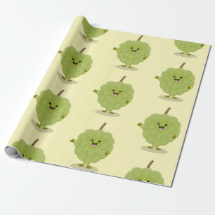 Niedlicher Cherimoya-Cartoon Geschenkpapier