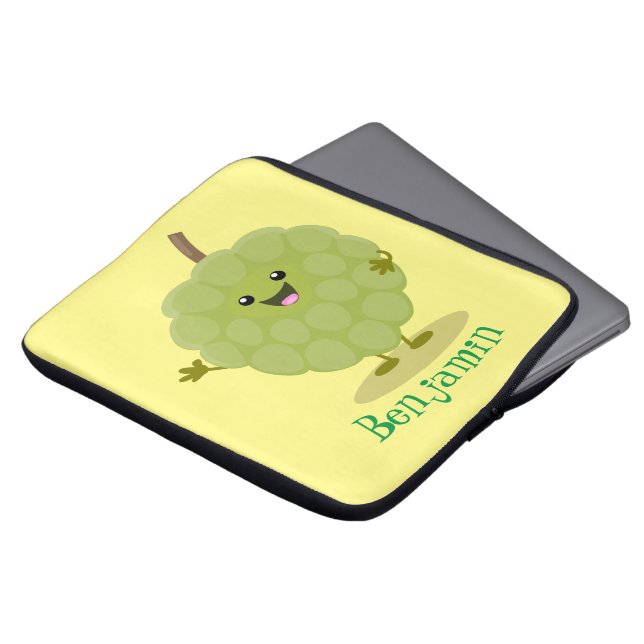 Niedlicher Cherimoya-Cartoon Laptopschutzhülle (Vorne Oben)