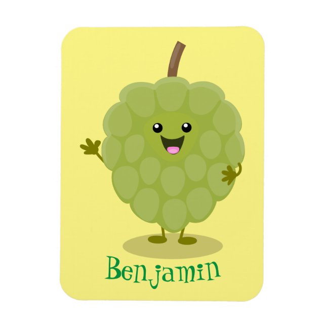 Niedlicher Cherimoya-Cartoon Magnet (Vertikal)