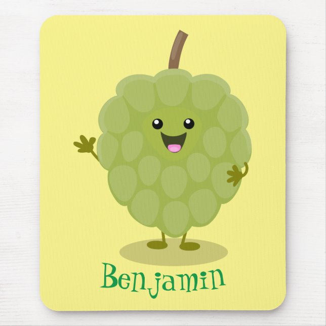 Niedlicher Cherimoya-Cartoon Mousepad (Vorne)
