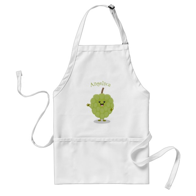Niedlicher Cherimoya-Cartoon Schürze (Vorne)