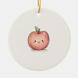 Niedlicher Chibi-Apple Keramik Ornament