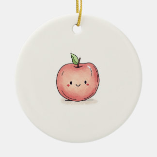Niedlicher Chibi-Apple Keramik Ornament
