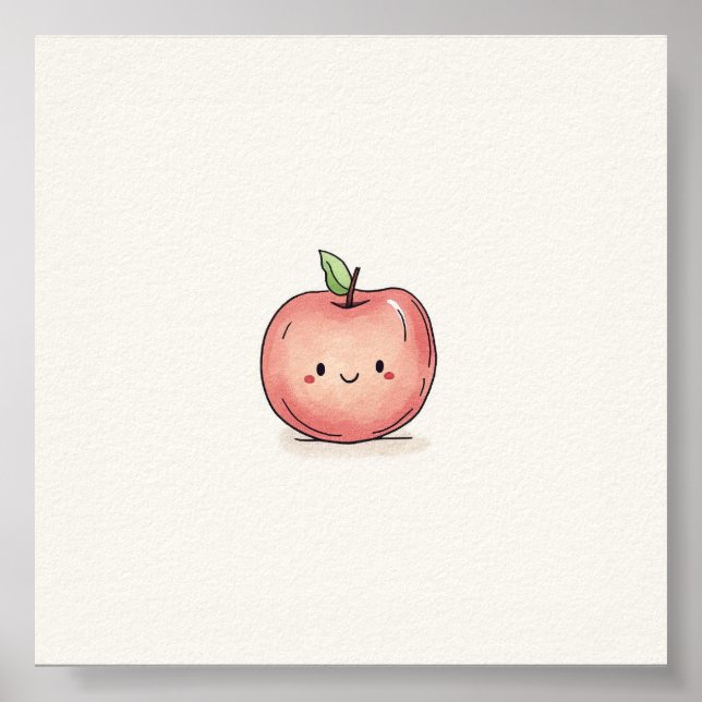 Niedlicher Chibi-Apple Poster (Vorne)