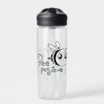 Niedlicher Chibi-Bienenkommentar Trinkflasche<br><div class="desc">Niedliche Linie zeichnend von einer Hummel,  die Ihnen sagt,  positiv zu sein.</div>