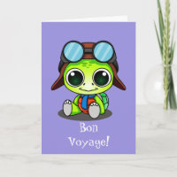 Niedlicher Chibi Cartoon Turtle Bon Voyage