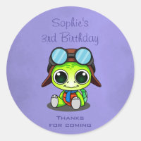 Niedlicher Chibi Cartoon Turtle Geburtstag vielen 