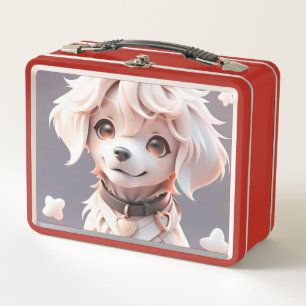 Niedlicher Chibi Golden Retriever Welppy Metall Brotdose