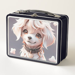 Niedlicher Chibi Golden Retriever Welppy Metall Brotdose