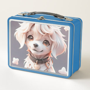 Niedlicher Chibi Golden Retriever Welppy Metall Brotdose