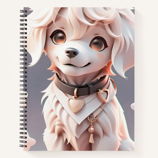 Niedlicher Chibi Golden Retriever Welppy Notizbuch (Vorderseite)