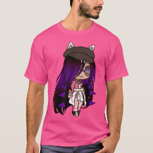 Niedlicher Chibi Kawaii Anime Girl mit Nebelohren T-Shirt