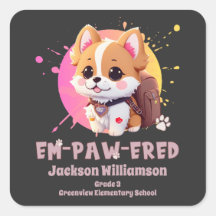 Niedlicher Chibi Kawaii Corgi Jahr der Namensschul