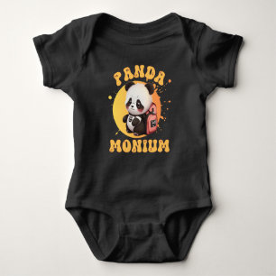 Niedlicher Chibi Kawaii Panda Name School Jahr zur Baby Strampler