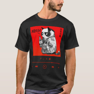 Niedlicher Chibi Neko im eleganten japanischen Kim T-Shirt