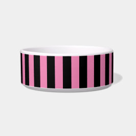Niedlicher Chic Streifen Rosa und Schwarz Napf