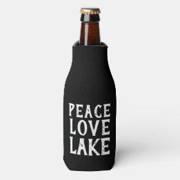 niedlicher Chic und Spaß PEACE - LIEBE - LAKE | Flaschenkühler