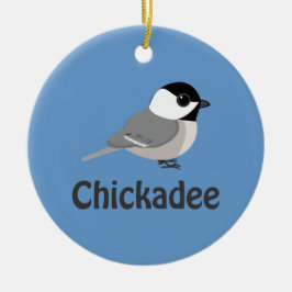 Niedlicher Chickadee Keramikornament
