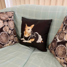 Niedlicher Chihuahua Dog Tan Brown Black Elegant