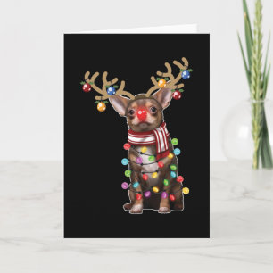 Niedlicher Chihuahua Dog Weihnachtsgeschenke Karte