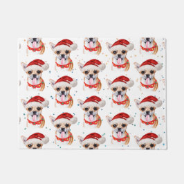 Niedlicher Chihuahua Dog Weihnachtsmuster Fußmatte