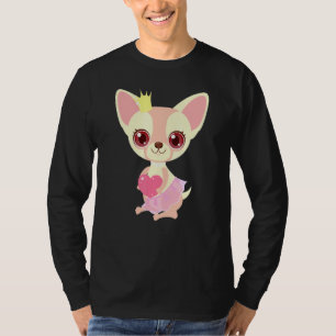 Niedlicher Chihuahua Hund I Liebe I Ladys Girls Hu T-Shirt